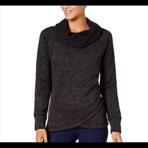 Ideology sweater marbled charcoal gray cowl/turtle neck pull over sweater SZ 3X
